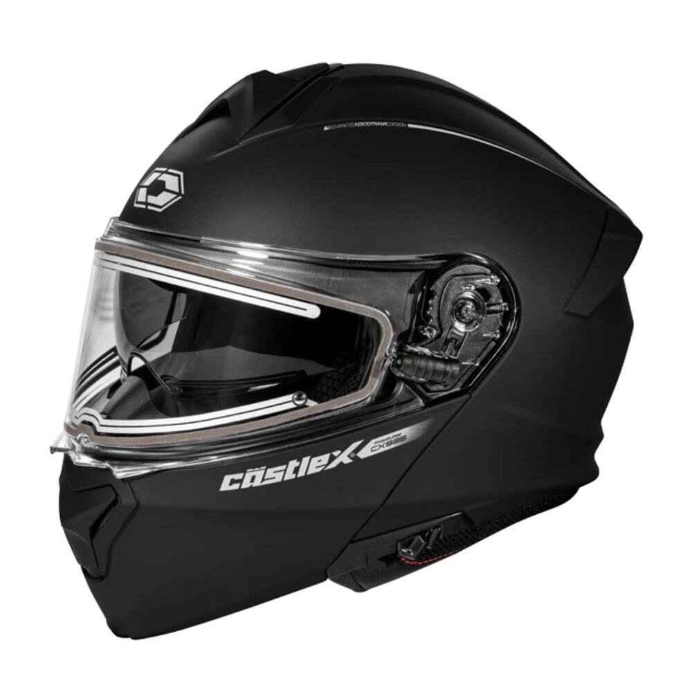 Castle X CX935 Matte Black Electric Modular Snowmobile Helmet Size Small NEW
